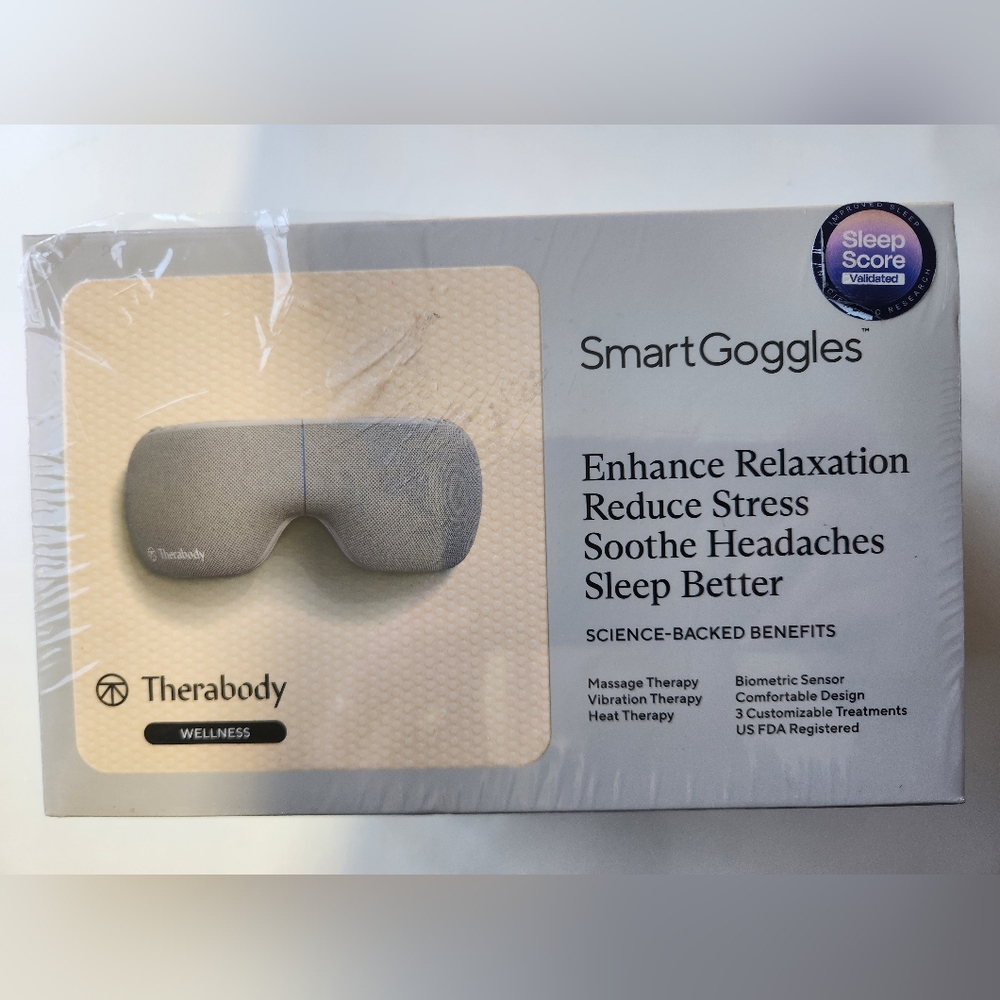 Therabody Smart Goggles Eye Massage NEW Heating Vibrating MSRP $199